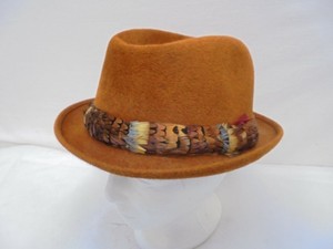 orange felt hat