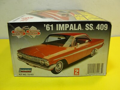 LINDBERG '61 IMPALA SS 409 1/25 SCALE MODEL KIT #72163 | eBay