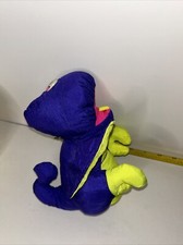 Vtg 1992 Puffalump Dinosaur Purple Fisher Price Plush PTERODACTYL - Works Honks
