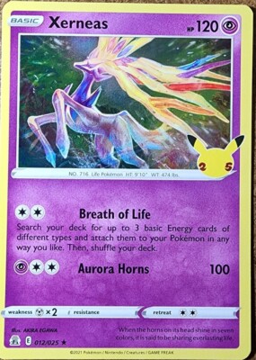 Xerneas 12/25 Celebrations 25th Anniversary - Pokemon Card *Pack