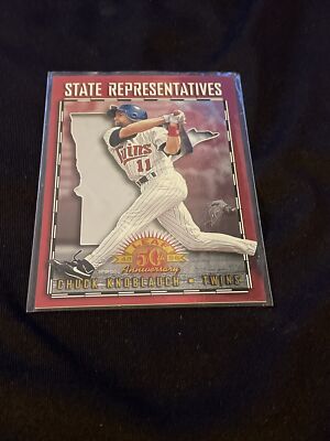 1998 Leaf State Representatives Chuck Knoblauch #24 Minnesota Twins LE    C348