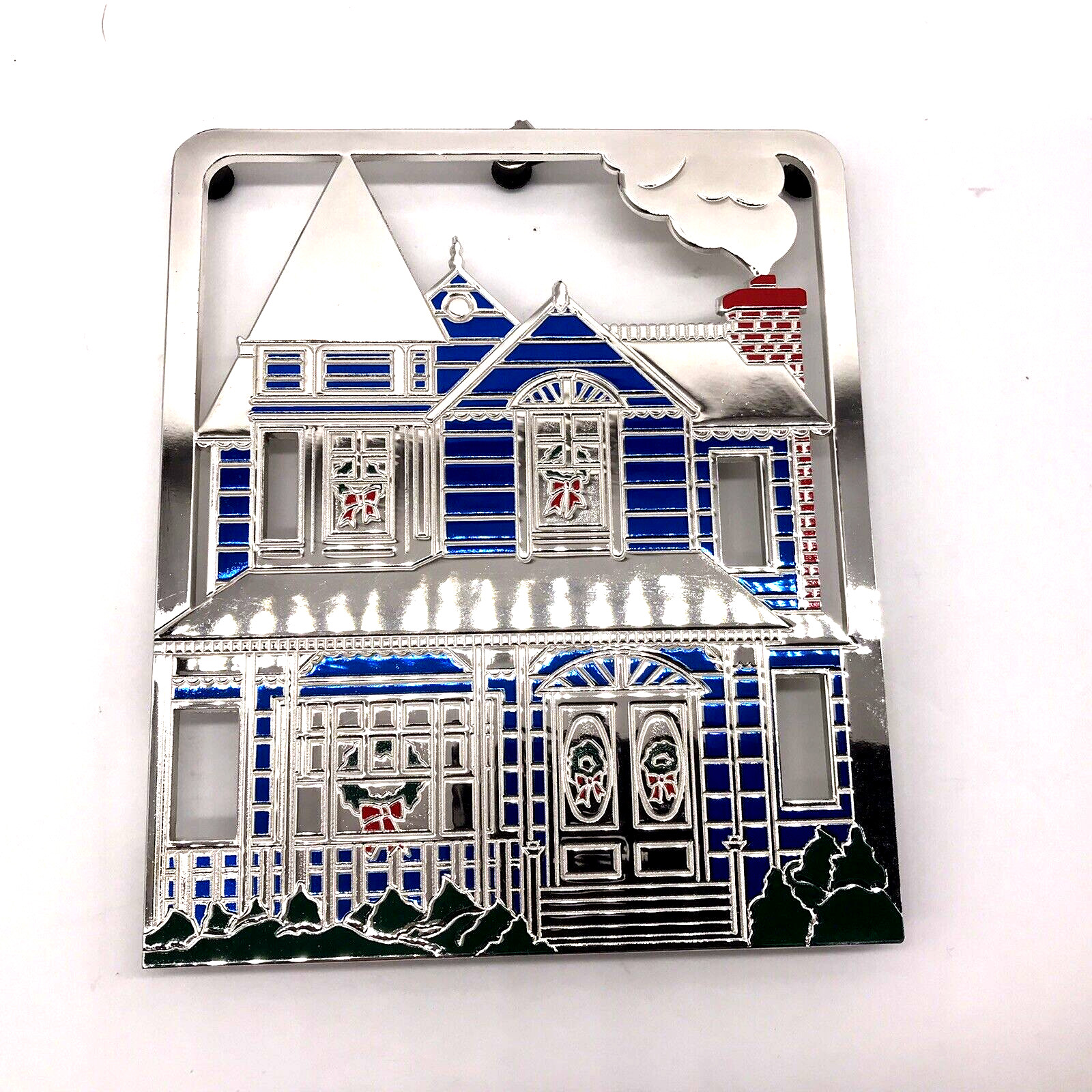 1987 Macy's All the Trimmings CHRISTMAS HOUSE TRIVET Japan