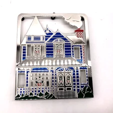 1987 Macy's All the Trimmings CHRISTMAS HOUSE TRIVET Japan