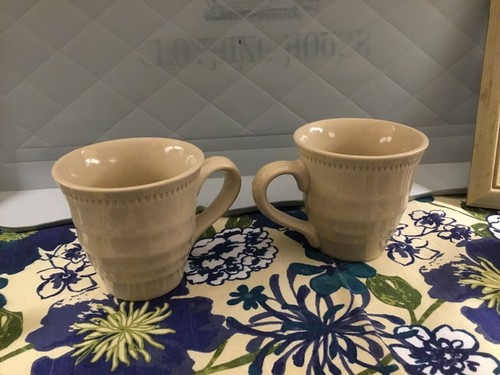 Dansk CRAFT COLORS OATMEAL Mugs Cups SET OF TWO - Picture 4 of 5