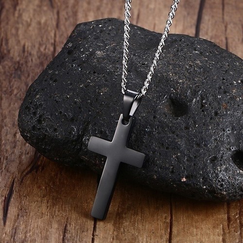 Stainless Steel Cross Necklace Men Stainless Steel Pendant for Men Women Jewelry - Picture 7 of 11