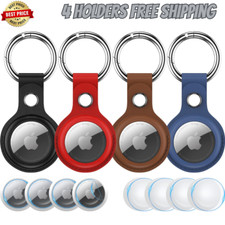Airtag 4 Pack Leather Holder, Air Tag Keychain Case For Airtags Gps