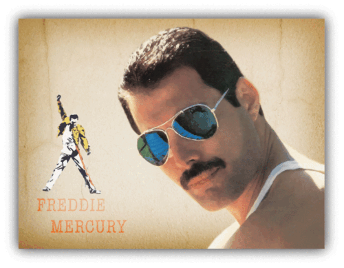 Freddie Mercury Face Music Car Bumper Sticker Decal - 3'' or 5'' - Afbeelding 1 van 1