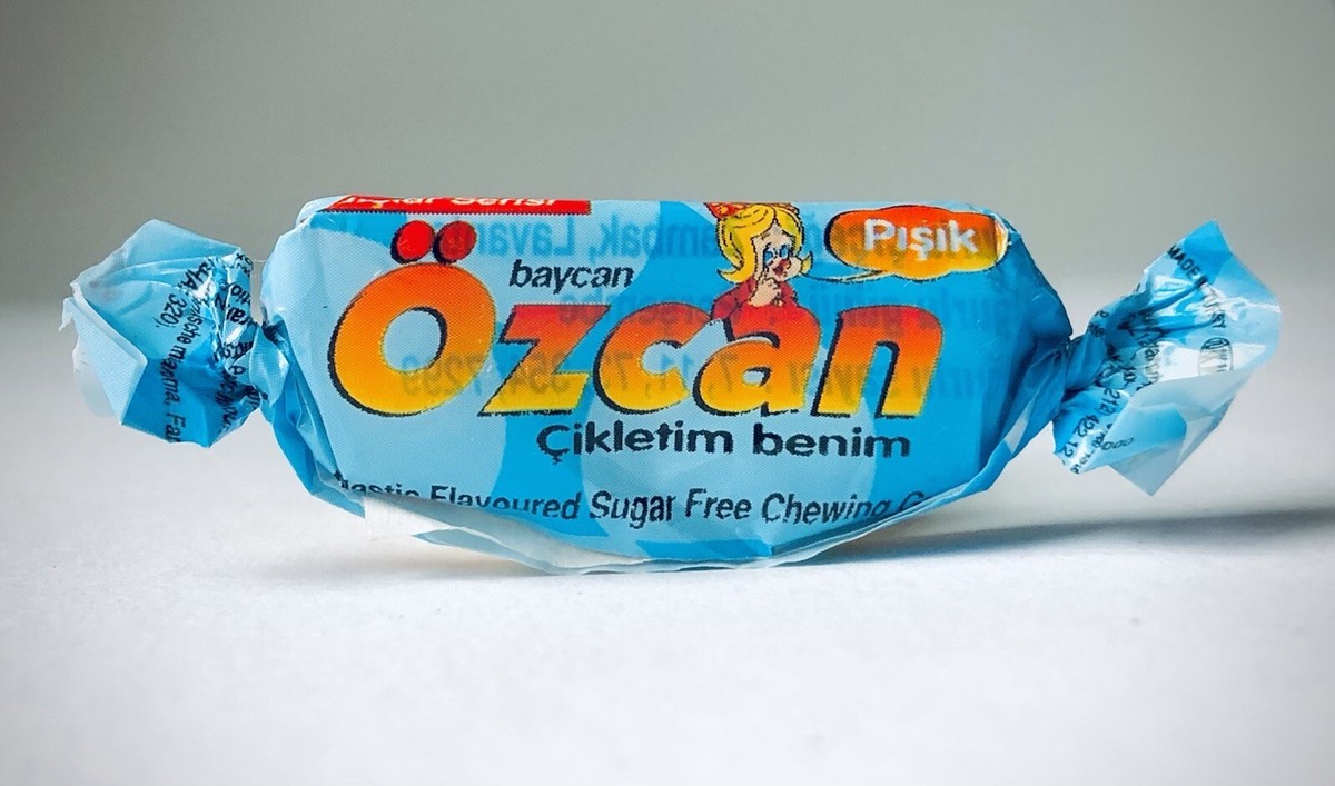Vintage 1999 Baycan OZCAN Bubble Gum Single Pack 2.5” BLUE candy