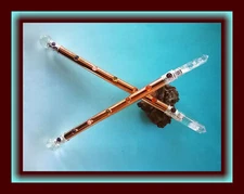 COPPER WAND, Large Copper WAND with Chakra Crystals, COPPER CHAKRA WAND