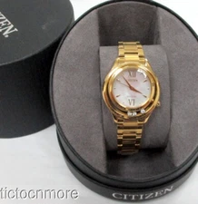 CITIZEN ECO DRIVE GOLDEN SUNRISE FUTURISTIC WRIST WATCH EM0512-58D RETAIL 795.00