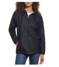 WEATHERPROOF LADIES RAIN SLICKER JACKET, BLK, SMALL NEW