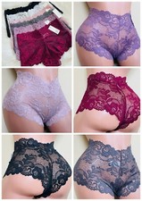 Boyshorts Lace Seamless Short 3-6 High Waist Shortie Panties Underwear 1924 S-XL