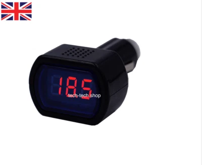 Car Bike Camper 12V/24 LED Car Cigarette Lighter Volt Voltage Gauge Meter Tester