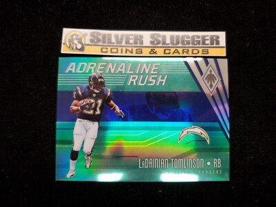 2017 LaDainian Tomlinson Panini Phoenix Adrenaline Rush Aqua Teal /10 Chargers
