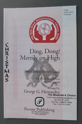 Ding-Dong! Merrily On High - 2014 sheet music - SATB a Cappella - G Hernandez