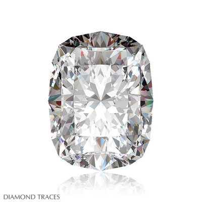1.01ct G-VVS2 VG-Pol. Rec-Cushion Cut AGI 100% Genuine Diamond 6.09x5.21x3.61mm