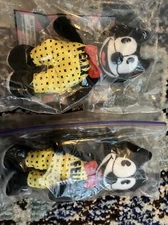 2 Felix Cat Mini Plush Toy Small Approx 5" Stuffed Animal Bow Tie Vintage Toys.