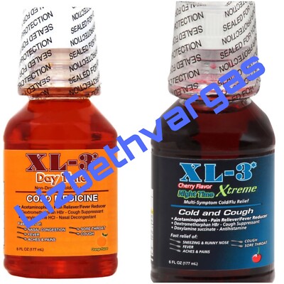 XL-3 Day Time/ Night Time Cold Medicine Liquid - 6 oz