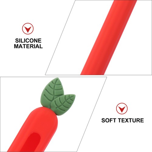 Stylus Pen Cover Karotten -Silikon -Schutzabdeckung für Bleistift 2 kompatibel - 第 9/12 張圖片