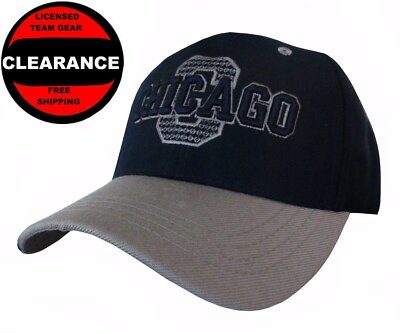 NFL City Hats / ''Chicago'' Themed Adjustable Blue & Gray Sport Athletic Cap, nwt