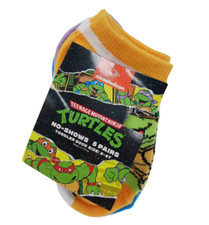Nickelodeon Teenage Mutant Ninja Turtles No Show Socks Toddler 2T-4T 5 Pack TMNT
