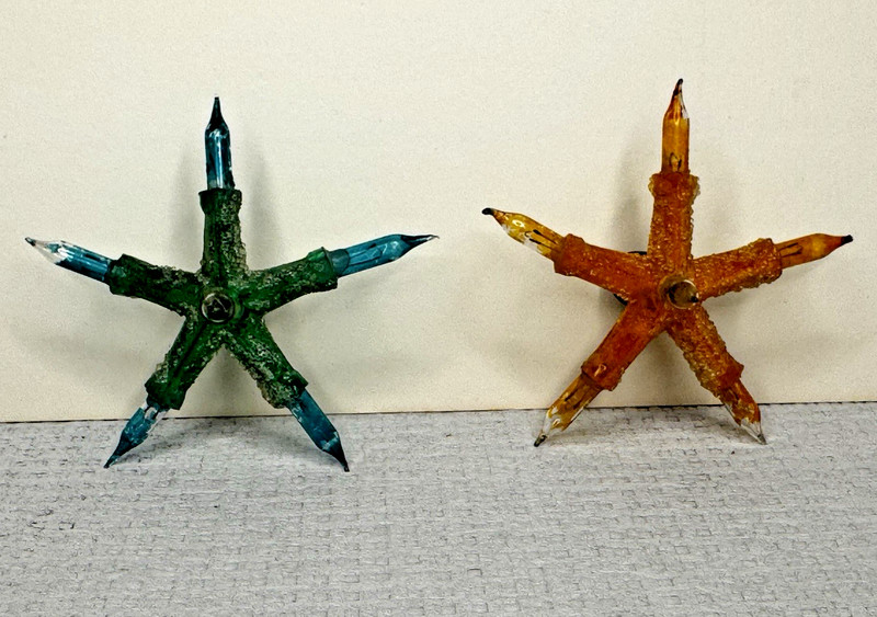 2 Vintage Twinkling Star Christmas Tree Lights