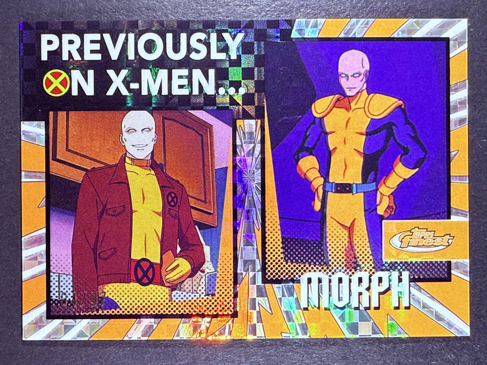 2025 Topps Finest X-Men '97 #PO-5 Morph Previously On /97 SP X-Fractor