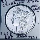 1878 CC MORGAN SILVER DOLLAR HI GRADE GENUINE U.S. MINT RARE KEY COIN 7931