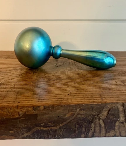 STEUBEN-Frederick Carder Era Steuben BLUE AURENE Glass Sock Darner-C. 1915-RARE