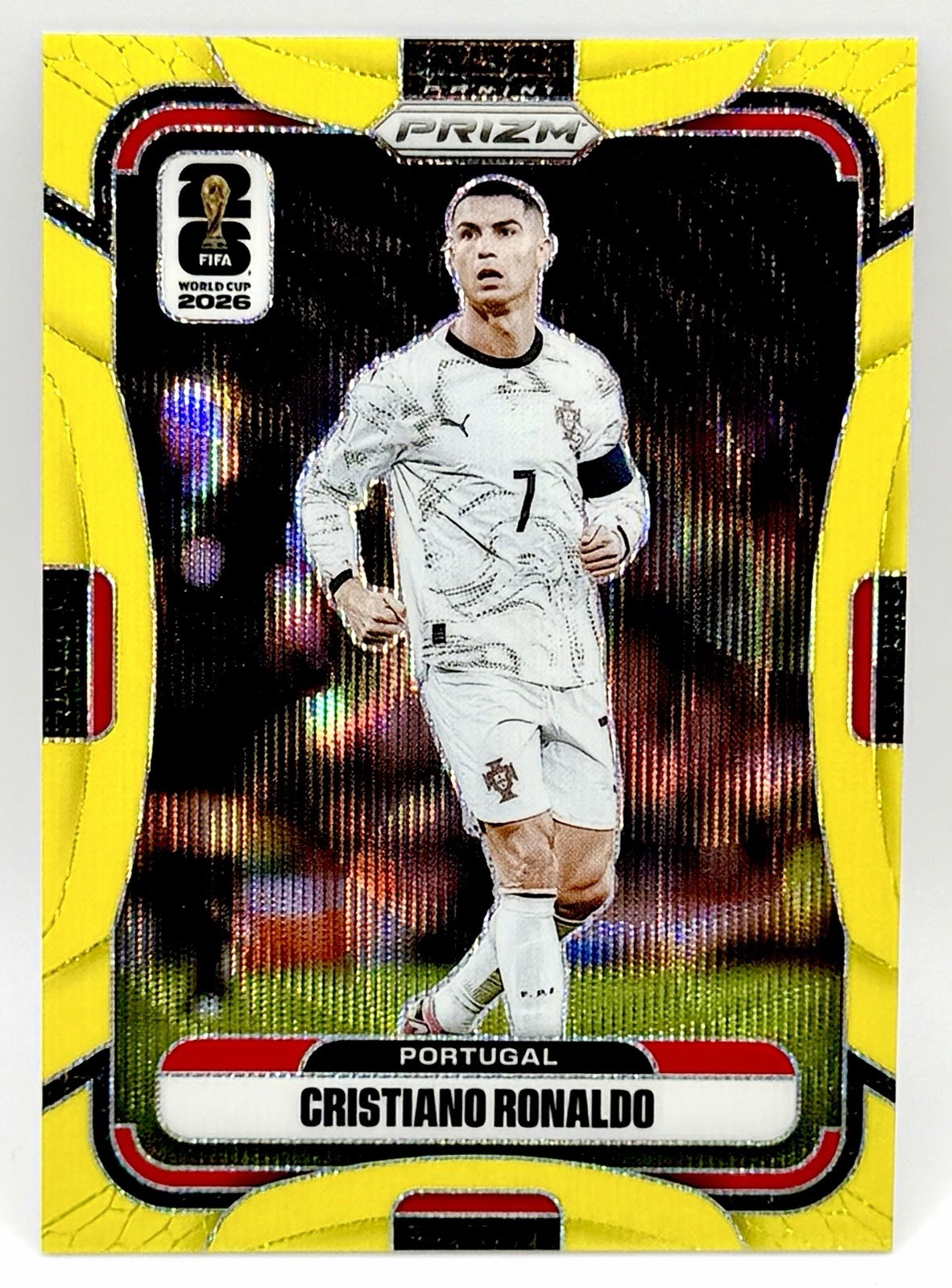 2026 Panini Prizm FIFA World Cup Cristiano Ronaldo #367 Yellow Wave Prizm /180