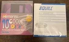Lot of 20 3.5  Diskettes - Memorex 10 Cool Disks formatted / Quill IBM formatted