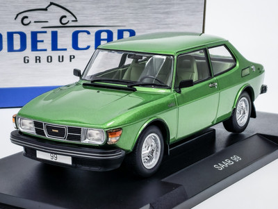 MCG MODEL CAR GROUP 1/18 DIECAST 1977 SAAB 99 TURBO IN METALLIC GREEN MGC18440