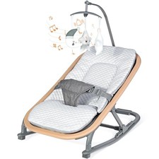 Orzbow 2-in-1 Baby Bouncer, Portable Bouncer Seat for Infant to Classic Gray