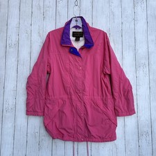 Vintage Eddie Bauer Coat Womens Medium Pink Gore-Tex Rain Hong Kong 90s