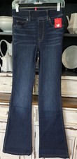 Spanx Dark Wash Denim Bell Pull-On Flare Jeans Midnight Blue Women's Size S NWT