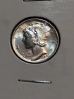 1943 D Uncirculated Mercury Dime Full Split Bands