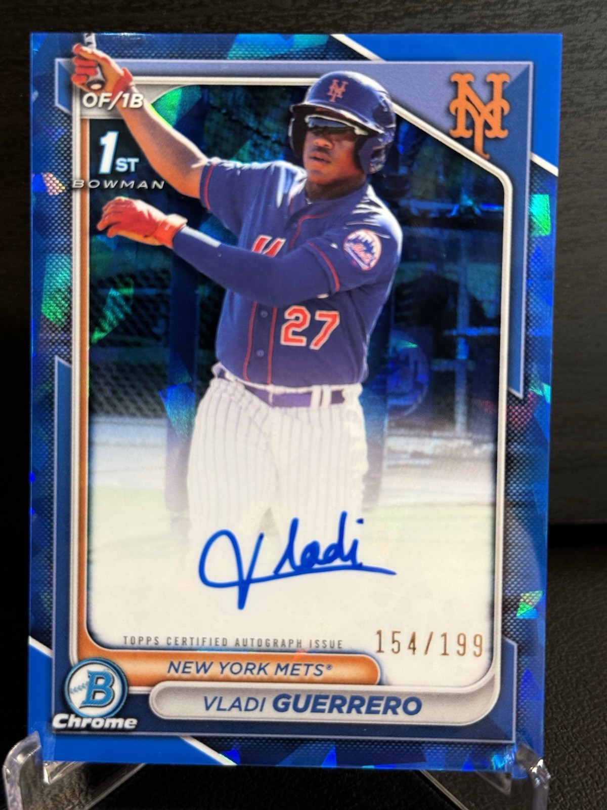 Vladi Guerrero 2024 Bowman Chrome Sapphire 1st Bowman Auto Blue Refractor /199