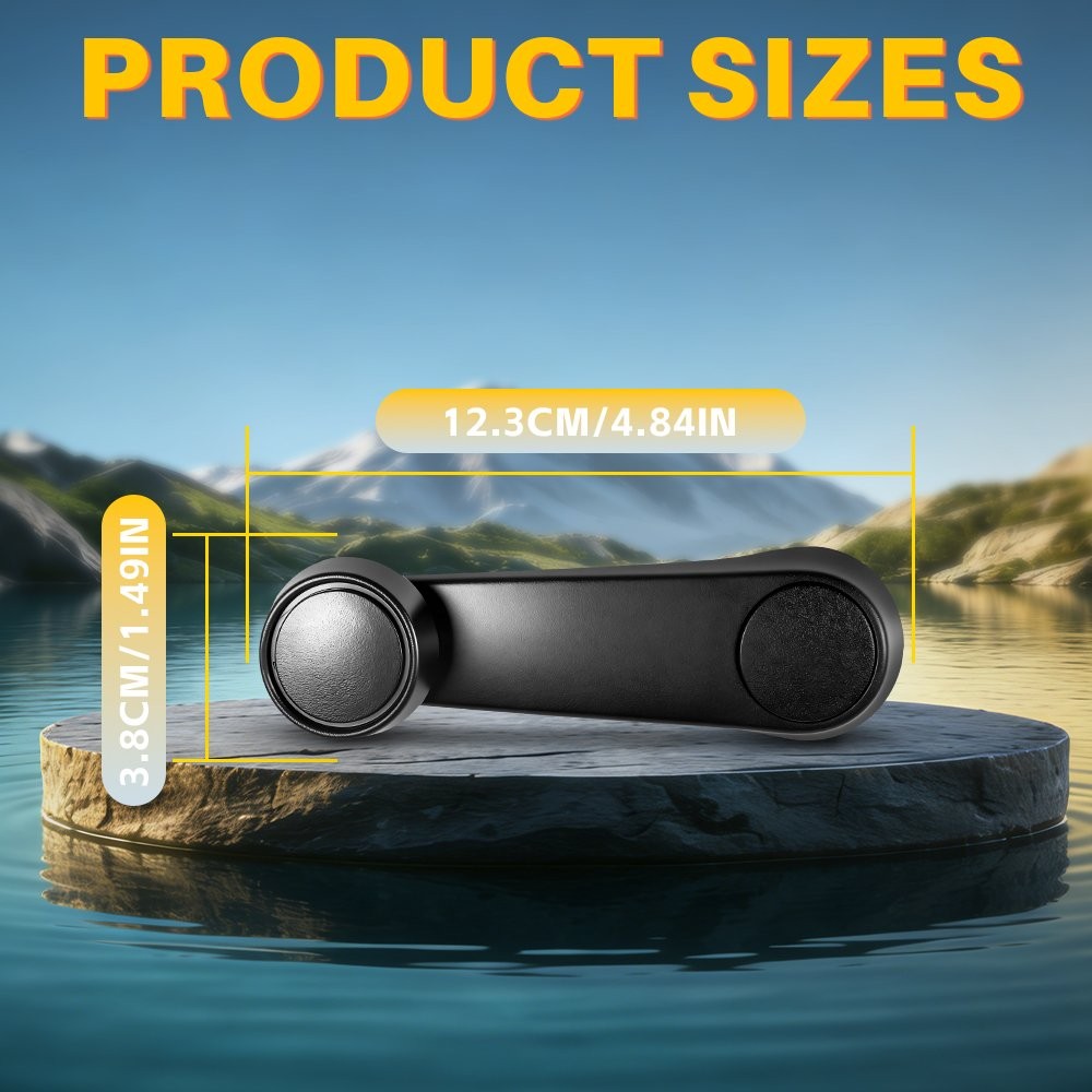 2x Left & Right Inner Window Crank Handle Black For 1992-1995 Jeep Wrangler (YJ) thumbnail 2