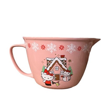 Hello Kitty Christmas Pink Ceramic Mixing Bowl SIL-35046