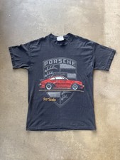 VINTAGE Porsche 911 Turbo Graphic Speed Limit 70 Shirt Mens Large Black 1991 SSI