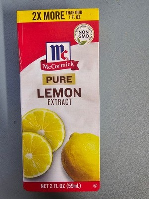 2 PACK McCormick Pure Lemon Extract, 2 fl oz