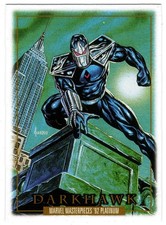 2024 Upper Deck SkyBox Marvel Masterpieces ’92 Platinum Leather DARKHAWK #11 UD