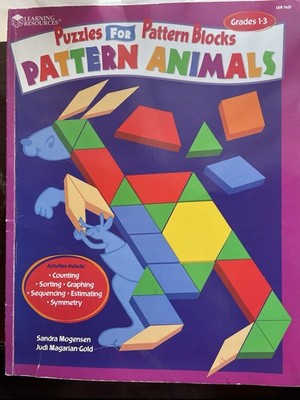 Puzzles for Pattern Blocks Pattern Animals Grades 1-3 Learning Resources