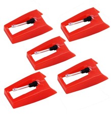 Record Player Needles Replacement, 5 Pack Turntable Needle Red