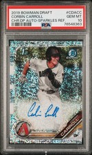 2019 BOWMAN DRAFT CHROME DRAFT PICKS AUTO CORBIN CARROLL 29/71 PSA 10 AUTO