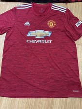 Adidas Red Manchester United Jersey Shirt Mens XL Chevrolet Home & Scarf