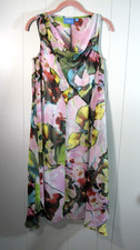 Simply Vera Dress Women's XS Multi-Color Floral Midi Cowl Neck Lined Wedding