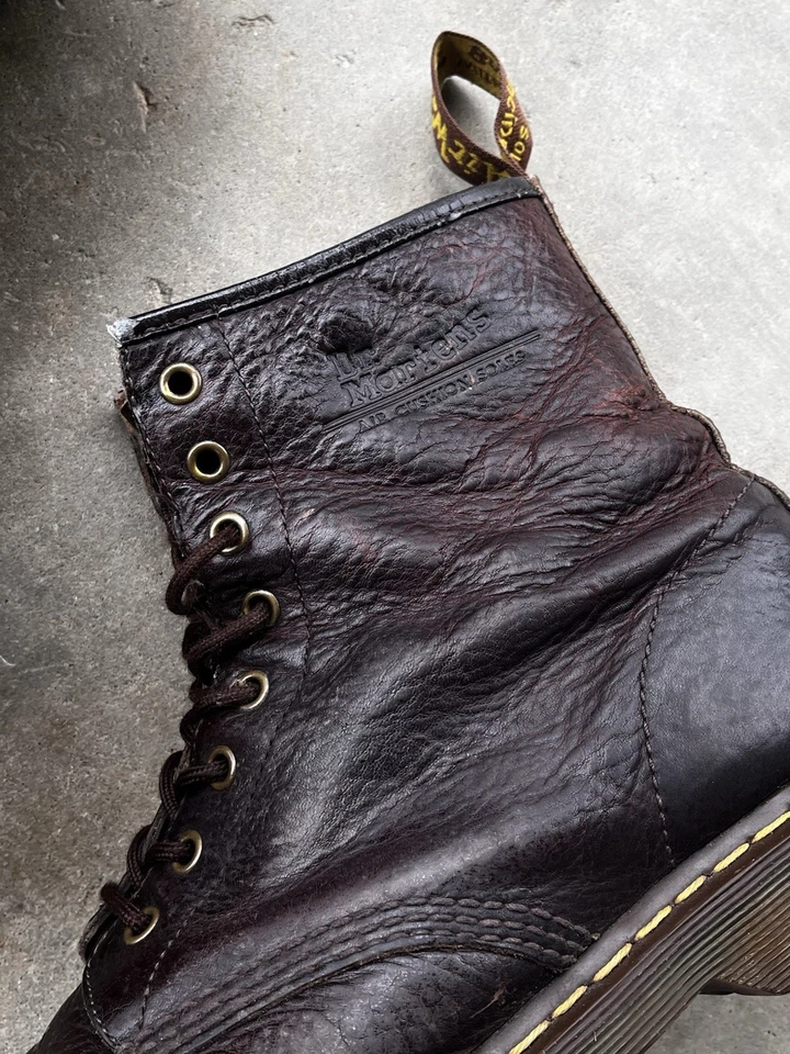 Botas al tobillo Dr. Marten 1460 Pascal de cuero marrón con encaje Foto 2 de 4