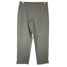 Eileen Fisher Organic Stretch Cotton Twill Slim Ankle Pant Smoke Women's PP NWT
