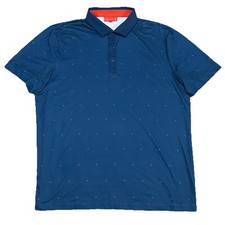 Redvanly Golf Polo  Extra Large XL  Blue  All Over Print Stretch